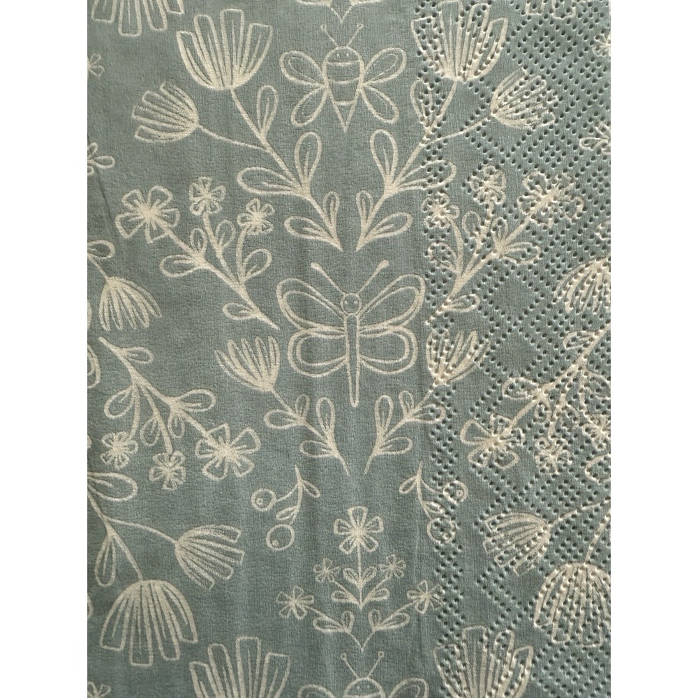 Set Of 6 Assorted Napkins For Decoupage Teal Color‎ Scheme (4)